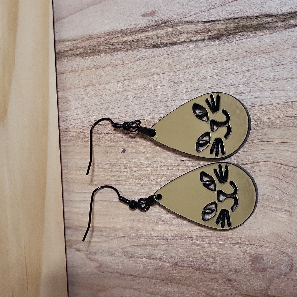 Earrings Handmade Cat Face